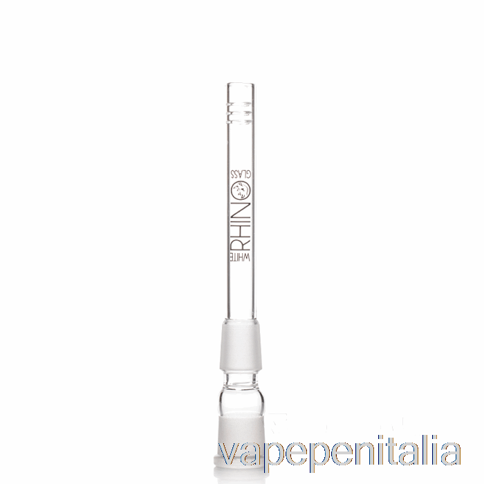 Vape Italia White Rhino 19/19 Downstem In Vetro Da 5 Pollici